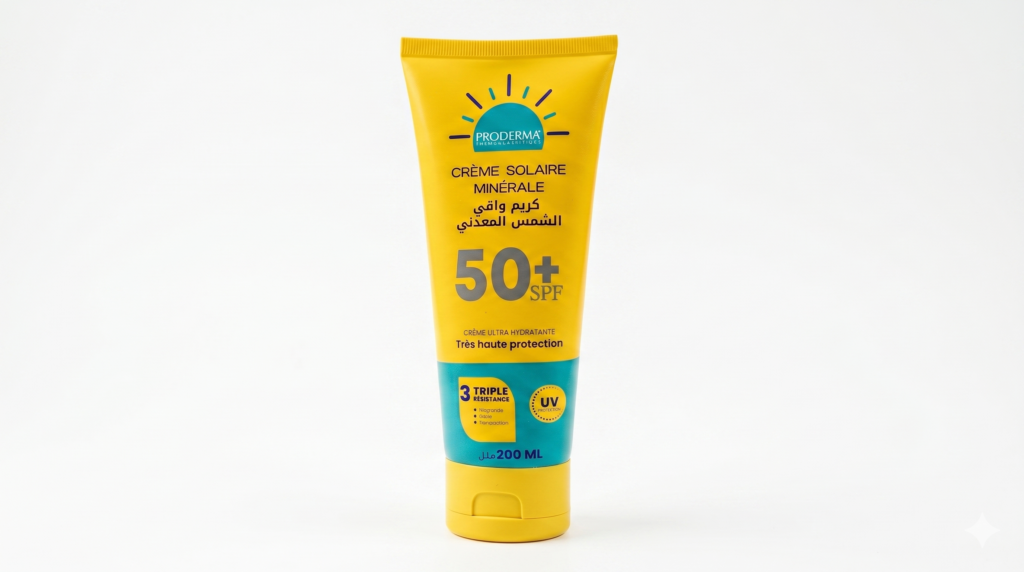 Crème Solaire Minérale SPF 50+ – Très Haute Protection UV